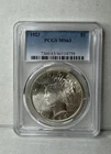 Peace Silver Dollar 1923 PCGS MS 63 Uncirculated $1 Coin