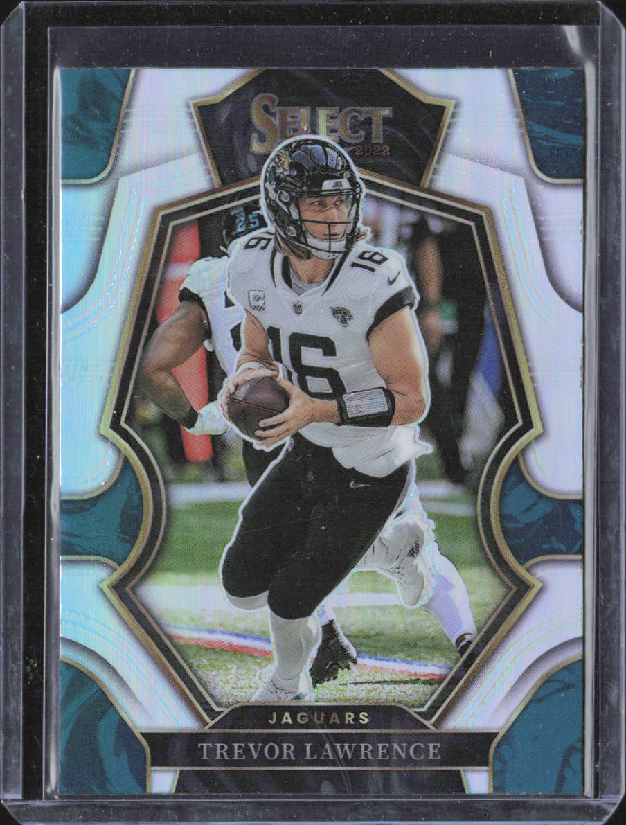 Trevor Lawrence 2022 Panini Select #145 Silver Prizm Premier Live 2/25