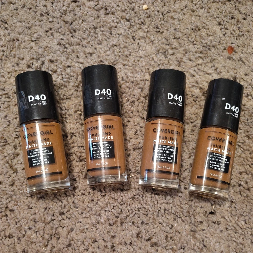 4 Pack Covergirl Trublend Matte Made Liquid Foundation D40 Deep Bronze - Image 2 of 2