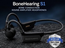 BoneHearing S1 Bone Conduction Sound Amplifier Headphones Open Ear BT