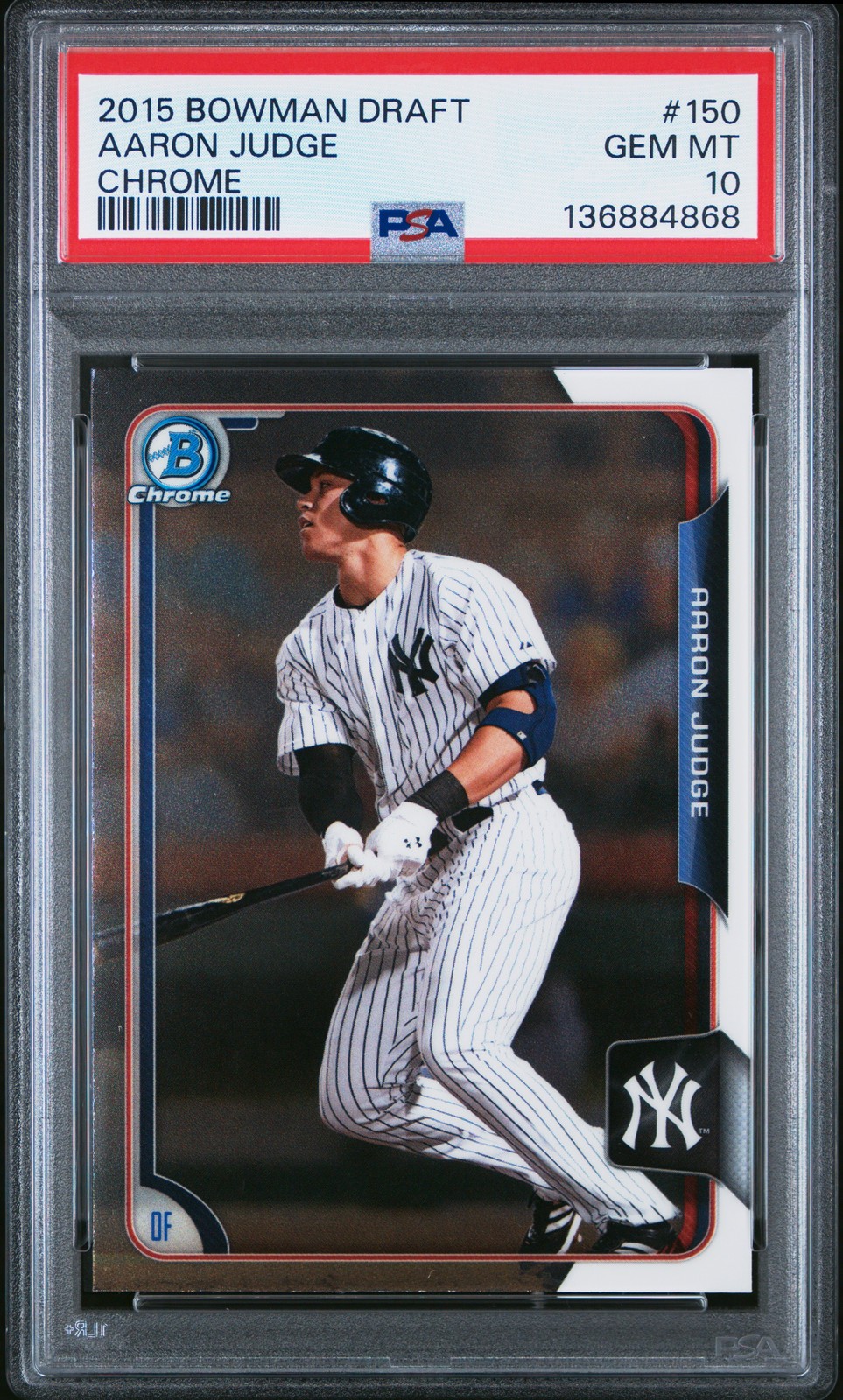 2015 BOWMAN DRAFT CHROME #150 AARON JUDGE PSA 10