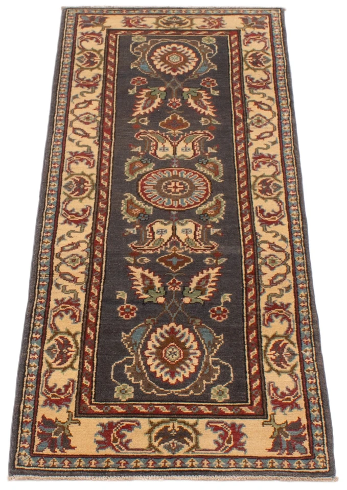 2'2" x 5'9" Hand Knotted Oriental Carpet Traditional Wool Area Rug - Image 3 of 4
