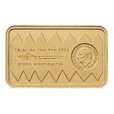 2024 ‘Trial Of The Pyx’ Royal Mint 5g Gold Bullion Bar 750 Minted