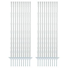 Electra Kunststoffpfahl 125 cm mit Doppeltritt - wei&szlig; - 20 St&uuml;ck Weidezaunpf&auml;hle