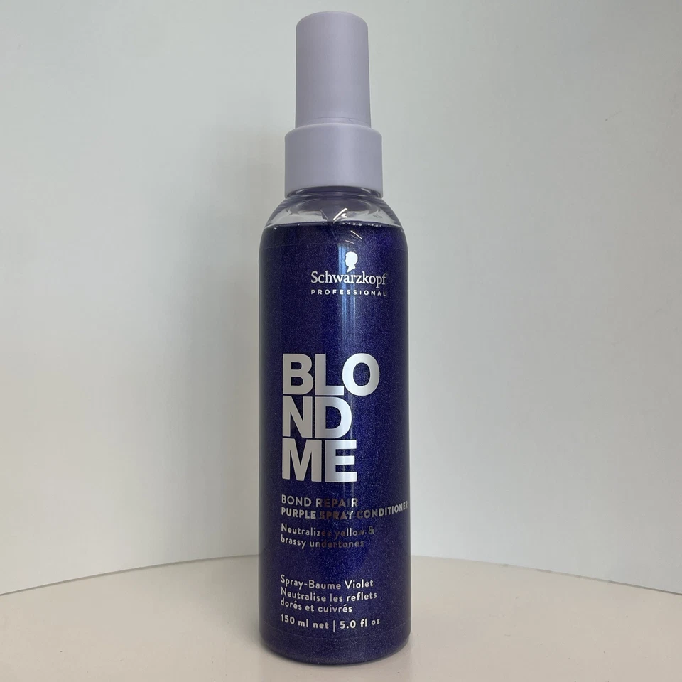 Schwarzkopf Blondme 粘合修复紫色喷雾护发素 5 盎司 — 第 2/4 张图片