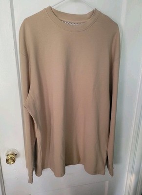 D&F RICKY SINGH  Mens Brown Crewneck Sweater Size Large Relaxed Fit Knit Pattern