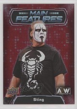 2022 Upper Deck AEW All Elite Wrestling Main Features Red /50 Sting #MF-11 1b7t