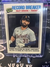 2026 Topps Heritage - Record Breakers Riley Greene #234 Chrome Parallel