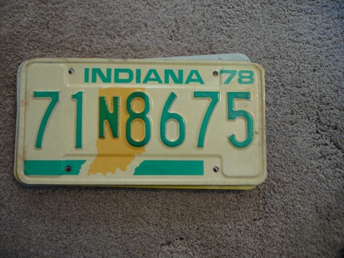 INDIANA STATE 1978 #    LICENSE PLATE BUY ALL STATES HERE FREE SHIPPING