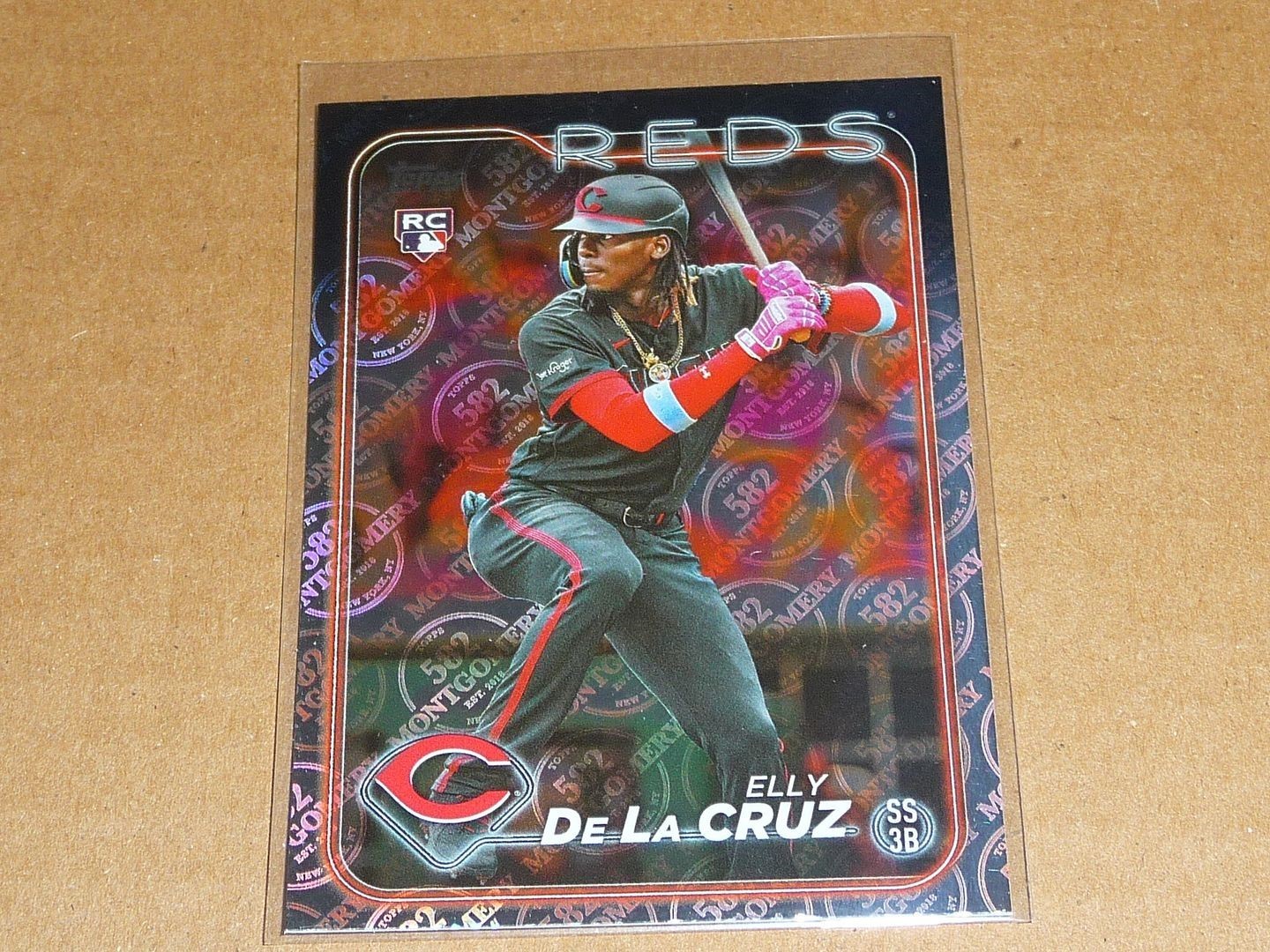 2024 Topps MONTGOMERY CLUB 582 ELLY DE LA CRUZ FOIL RC/ROOKIE REDS #141 B790