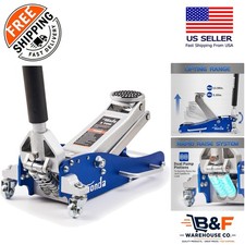 Efficient 2 Ton Low Profile Aluminum Steel Car Jack With Dual Pump System