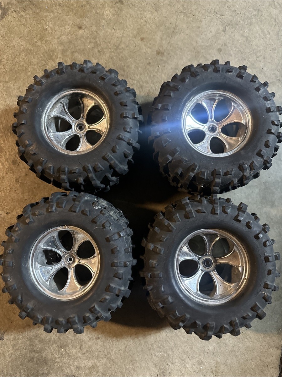 Full Set Losi LST / LST2 / Aftershock Tires on 14mm Hex Wheels