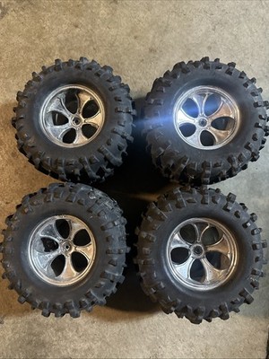 Full Set Losi LST / LST2 / Aftershock Tires on 14mm Hex Wheels