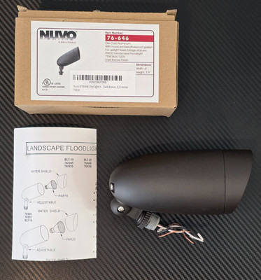 Nuvo SF76/646 One-Light Halogen Landscape Floodlight PAR20 Dark Bronze 6''