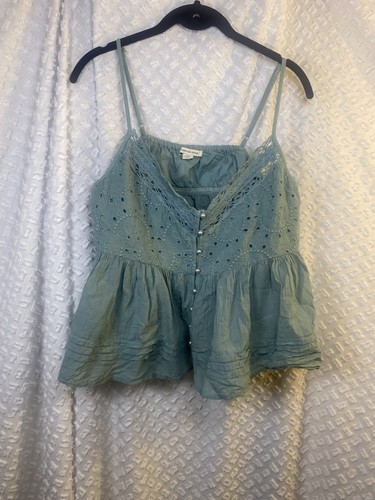 Robe American Eagle Outfitters Taille 2 - Verte à Motifs Floraux, 100% Rayonne