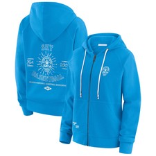 Women's WEAR by Erin Andrews Sky Blue Chicago Sky Vintage Full-Zip Raglan Hoodie