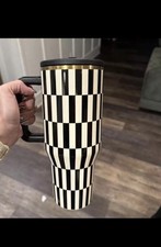 Hydrojug Black Tie Black White Gold Traveler Cup 40oz Tumbler NEW Nice present 