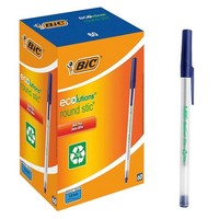 BIC Kugelschreiber Round Stic Ecolutions Frostig-Transparent, Schreibfarbe:...