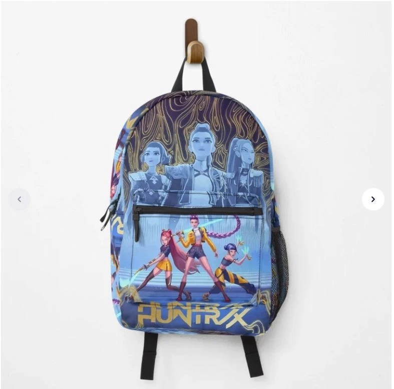 Huntrix demon hunters art stage golden Backpack Back to School