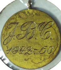 VINTAGE - RARE - AALBORG DANSE INSTITUTE - LOVE TOKEN - J B C 1842-50 - LT 369