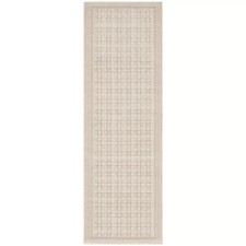 Nourison 2'x6' Nordic Checker Woven Runner Rug Ivory