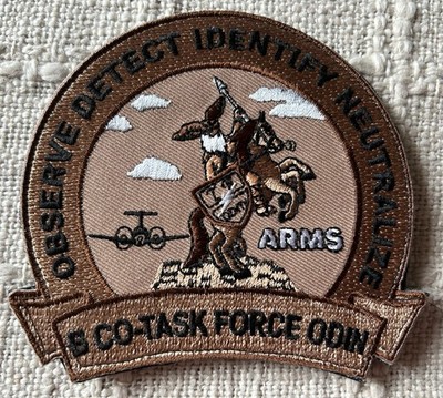 RARE! B CO-Task Force Odin  Observe Detect Identify Neutralize  Patch Hook Back