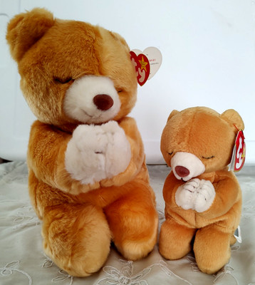 Ty Beanie Babies Hope Praying Bear Lot Large & Small Bears NTW