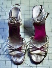 4293 Pair of vintage gold leather Buriano Amalfi Rangoni Italian shoes, 7 1/2 M