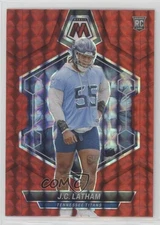 2024 Panini Mosaic Rookies Red Mosaic Prizm JC Latham #307 Rookie RC