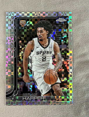 Dylan Harper X Fractor Topps Chrome San Antonio Spurs 2025-26 #252 NBA Rookie