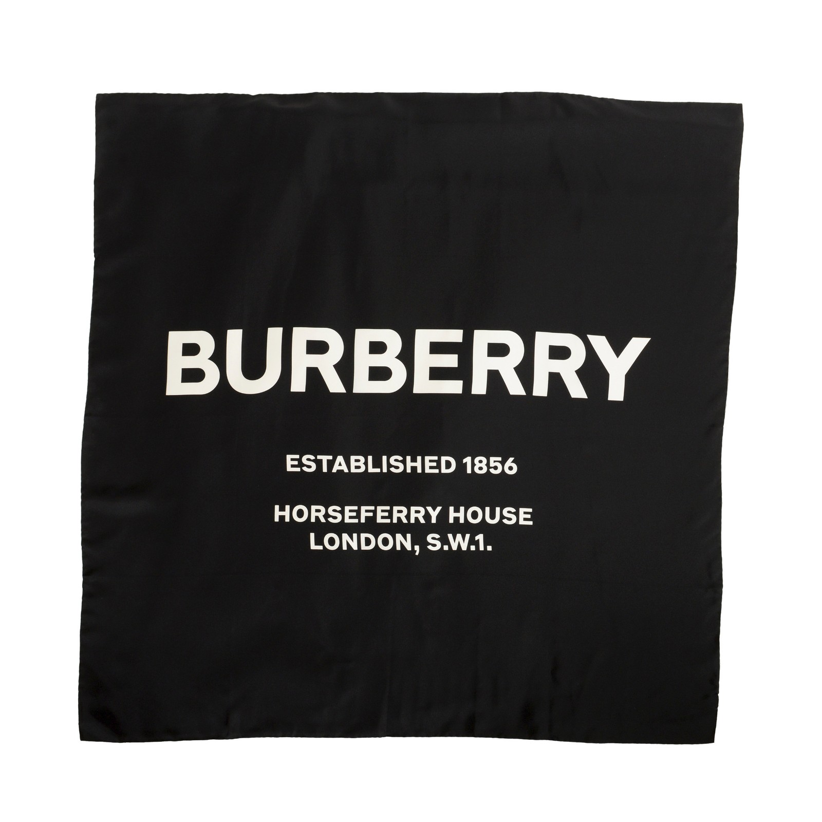Шарф-шаль Burberry унисекс HRSFRY Black с принтом логотипа из 100 шелка 49890₽
