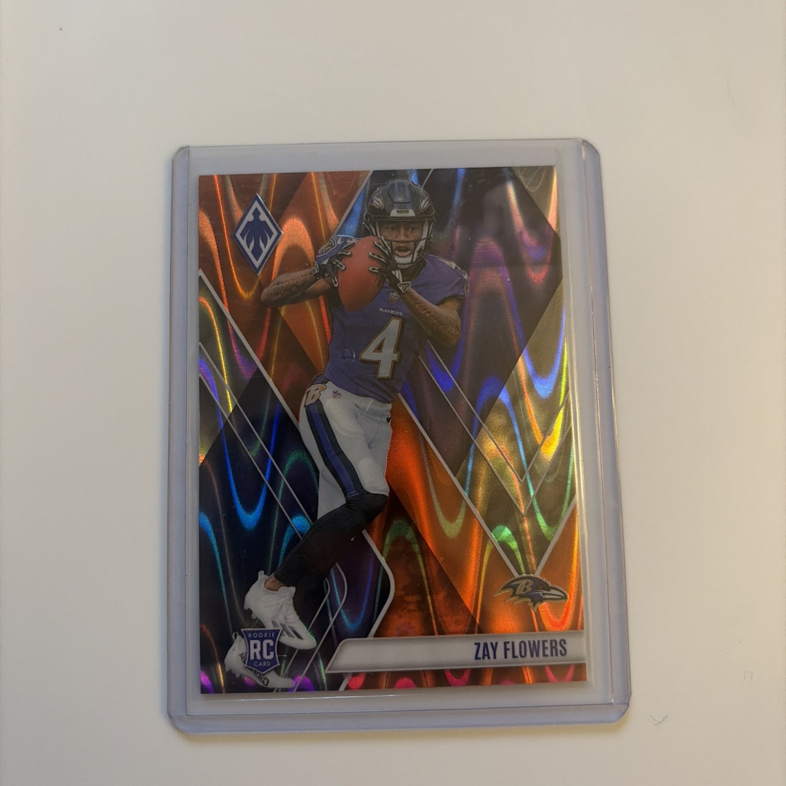 2023 Panini Phoenix #108 Zay Flowers /99 Orange RC Ravens Rookie Card