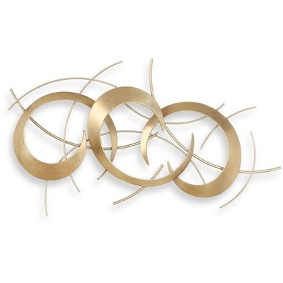 Uttermost 04385 Motivate Antique Gold and Warm Silver Wall Art
