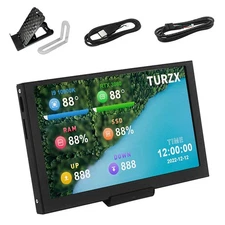 Black 5" USB Computer Secondary Screen CPU GPU RAM HDD PC Data Monitor Panel