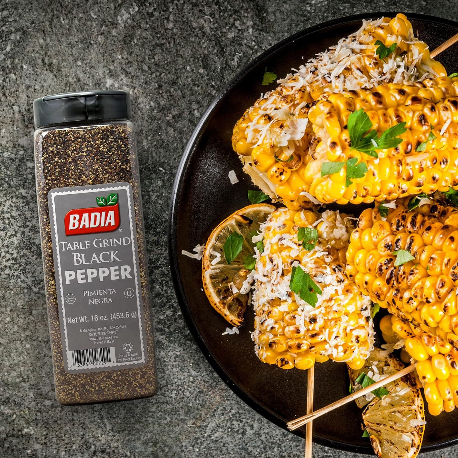 Badia Black Pepper Table Grind, 16 Oz - Premium Seasoning for Cooking & Freshly