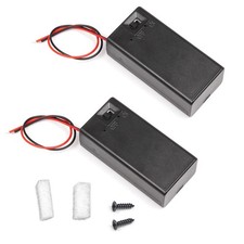  Pack of 2 9v Battery Holder, 9 Volt Battery Holder with Switch, 9v Battery Case