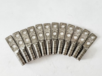 (Lot Of 12) Panduit LCC4-14AW Two Hole Compression Crimp Lug