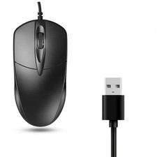 USB 2.0 Optical Wired Scroll Wheel Mouse PC Laptop Notebook Desktop Black Mice