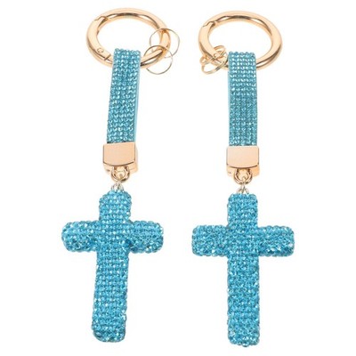 2 Pcs Keychain Accessories Blessing Keyring