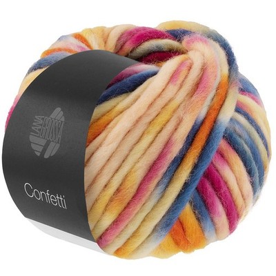 100g Lana Grossa Confetti - Merino Dochtgarn dicke Wolle Stricken (99,50 /kg)