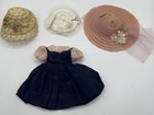 LOT Vintage Madame Alexander Cissette 1950s Tagged Dress 3 Hats Chin Straps Band — photo 1