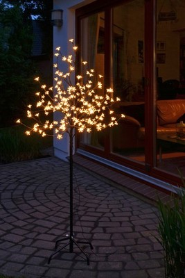 Kirschblütenbaum Sakura Baum mit 180 warmweißen LED 150 cm Leuchtbaum Dekobaum