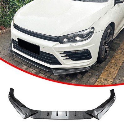 Carbon Look Car Front Bumper Lip Spoiler For Volkswagen Scirocco MK3.5 R 15-18