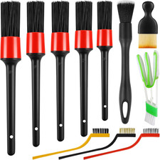 13Pc Car Detailing Brush Set Ultra Soft Scratch-Free Interior Exterior Kit