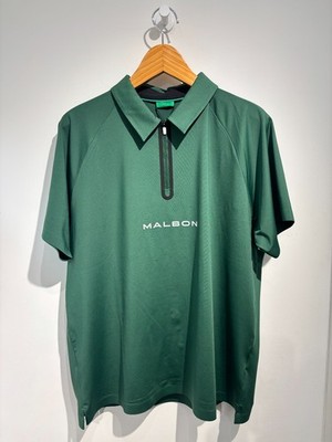 Malbon Golf Performance Zip Raglan Polo White (MAN) | eBay