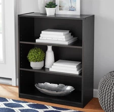 3-Tier Adjustable Shelf Open Bookcase Storage Shelves Home Office Bookshelf