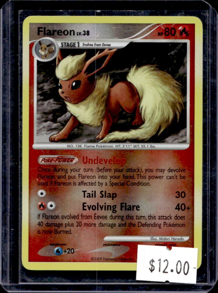 2009 Pokemon Platinum Rising Rivals Flareon Reverse Holo #19/111