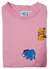 The Disney Store Women's Pink Short Sleeve Pullover T-Shirt Winnie the Pooh Sz L