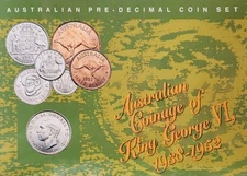 1938 - 1952 Australian  Coinage  Of KING GEORGE  V1  PRE DECIMAL- Six Coins Unc.