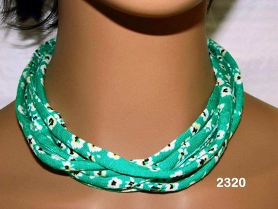 UNIQUE 18'' Fabric Choker Necklace w Magnetic Clasp 2320